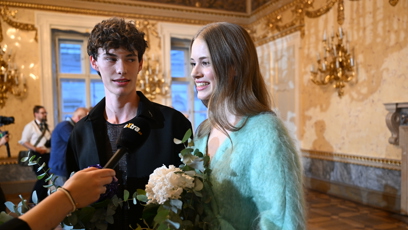 FOTO: Karolína Boučková a Matouš Ježek během rozhovoru pro eXtra.cz.