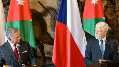 FOTO: Prezident Petr Pavel s jordánským králem.