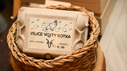 FOTO: Balení šesti Vejcí Vojty Kotka se na trzích prodávalo za 50 korun.