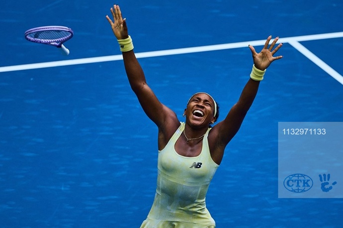 FOTO: Coco Gauff během zápasu s Mirrou Andrejevovou na US Open. – stránka 1
