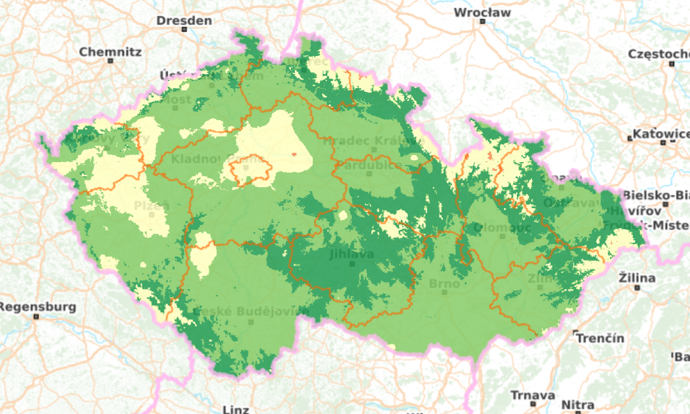 FOTO: Houbová mapa k pátku 25. září 2029.