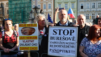 FOTO: Demonstrace na Staroměstském náměstí v Praze - 28.září 2026.