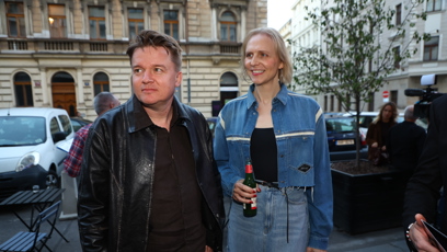 FOTO: Scenárista Petr Kolečko prohodil pár slov i s Danielou Špinar, ze které skvělá nálada jen čišela.