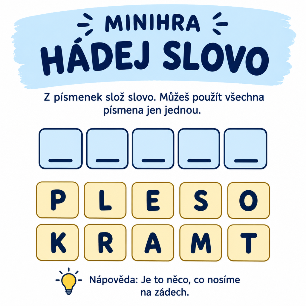 Hádej slovo online zdarma: slovo dne na šest pokusů 