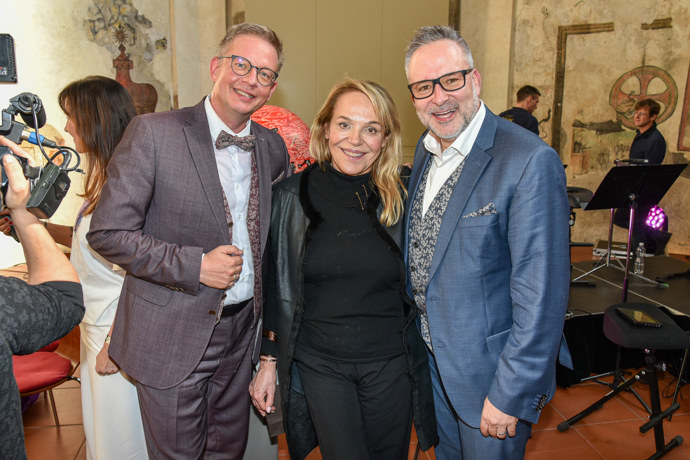 FOTO: Dlouholetí partneři Aleš Cibulka a Michal Jagelka s Dagmar Havlovou.