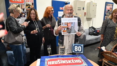 FOTO: Rudolf Hrušínský mladší oslavil 80. narozeniny.
