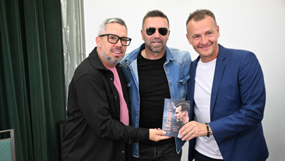 FOTO: Pavel Královec, Pavel Horváth a Tomáš Řepka na křtu knihy Pavla Královce.