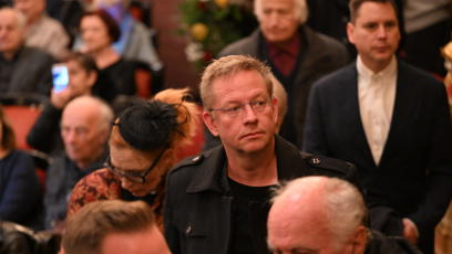 FOTO: Aleš Cibulka na pohřbu Jiřího Štěpničky.