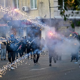Protesty v Albánii.
