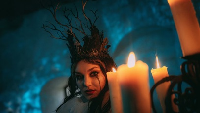 FOTO: Zpěvačka byla díky výraznému líčení a temné koruně téměř k nepoznání.