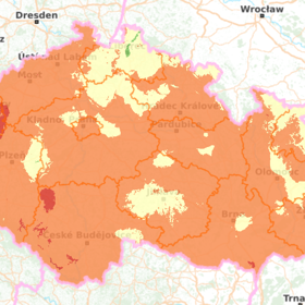 Houbová mapa k pátku 16. října 2026.