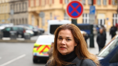 FOTO: Martina Preissová na pohřbu Jiřího Štěpničky.
