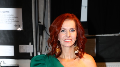 FOTO: Nora Fridrichová zářila v zelených šatech.